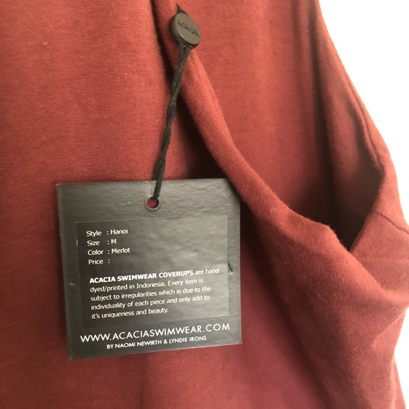 Acacia Swim Hanoi Dress in Merlot, Medium - Picture 5 of 5